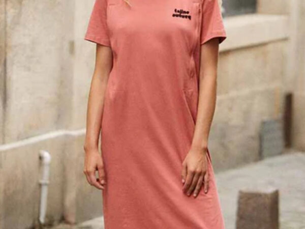 שמלת בייסיק- peach